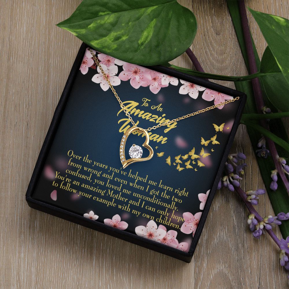 To Mom You Loved Me Forever Necklace w Message Card-Express Your Love Gifts