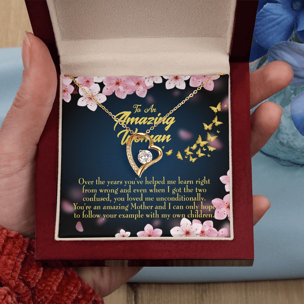 To Mom You Loved Me Forever Necklace w Message Card-Express Your Love Gifts