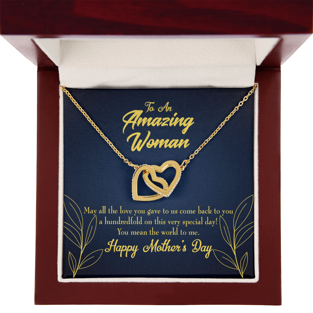 To Mom You Mean the World to Me Inseparable Necklace-Express Your Love Gifts