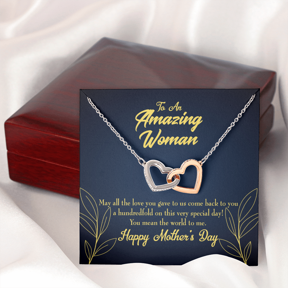 To Mom You Mean the World to Me Inseparable Necklace-Express Your Love Gifts