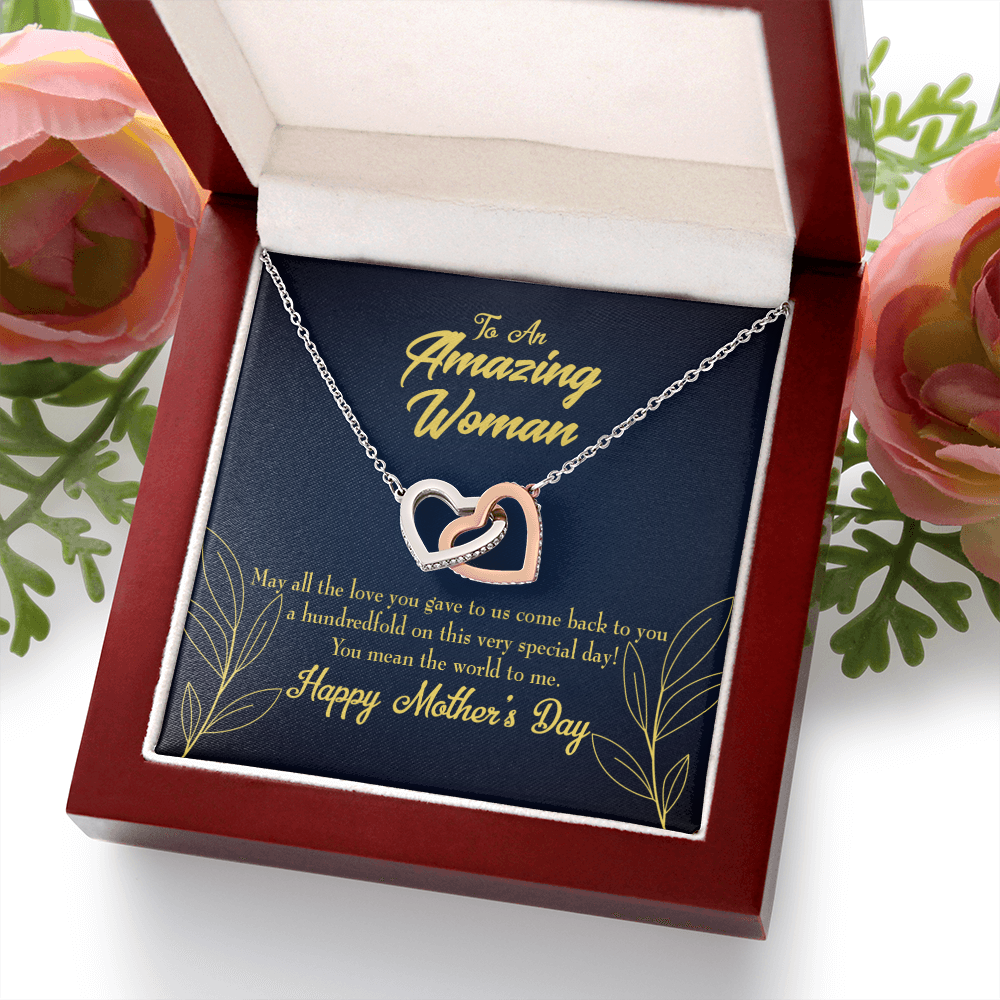 To Mom You Mean the World to Me Inseparable Necklace-Express Your Love Gifts