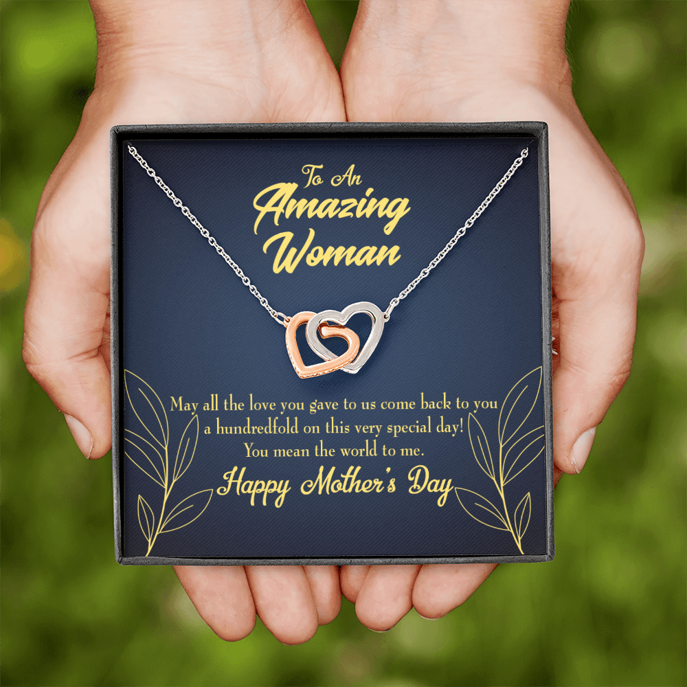 To Mom You Mean the World to Me Inseparable Necklace-Express Your Love Gifts