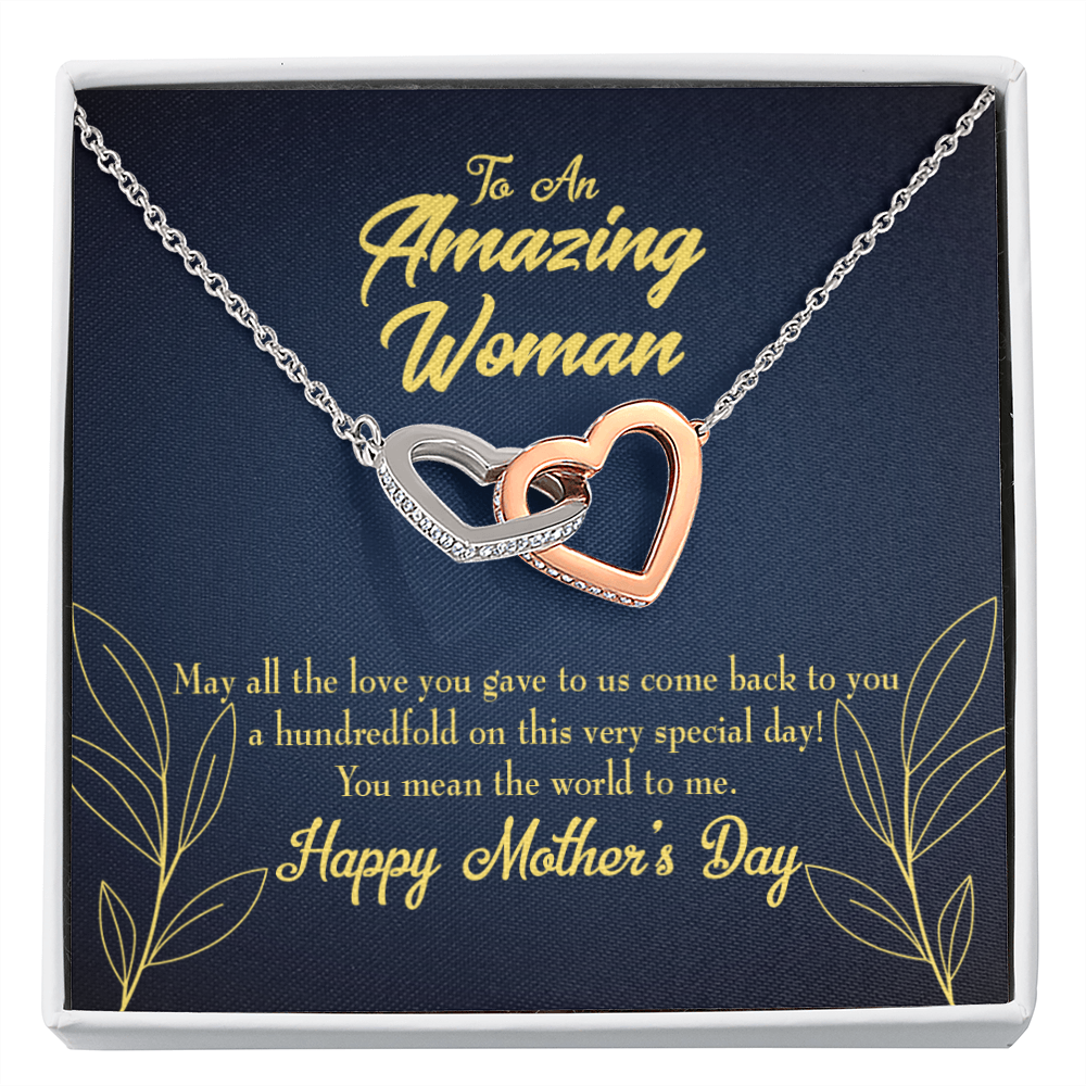 To Mom You Mean the World to Me Inseparable Necklace-Express Your Love Gifts