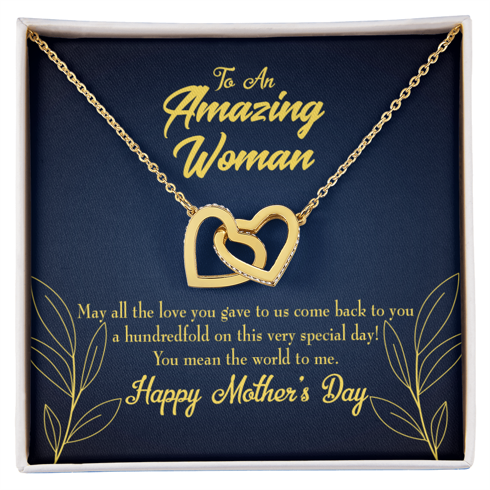 To Mom You Mean the World to Me Inseparable Necklace-Express Your Love Gifts