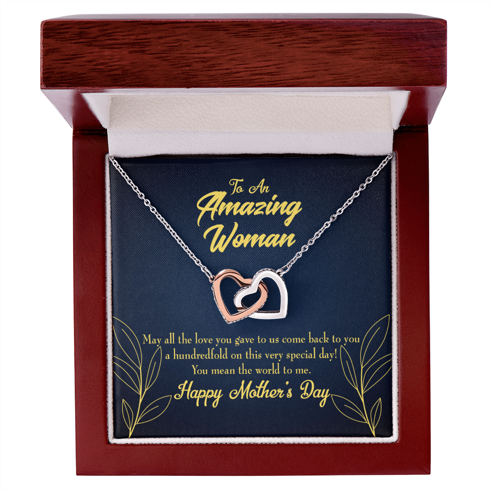 To Mom You Mean the World to Me Inseparable Necklace-Express Your Love Gifts