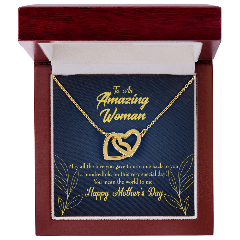 To Mom You Mean the World to Me Inseparable Necklace-Express Your Love Gifts