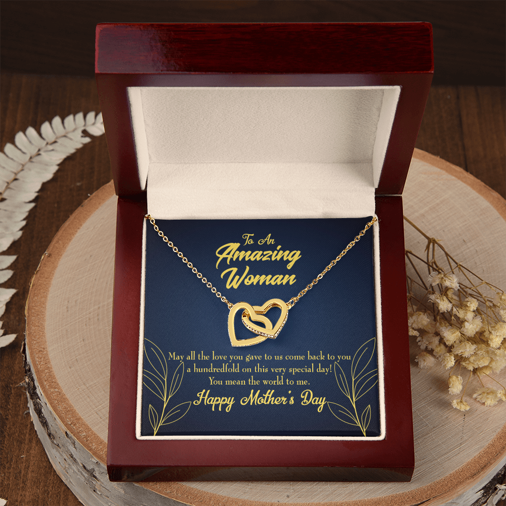 To Mom You Mean the World to Me Inseparable Necklace-Express Your Love Gifts