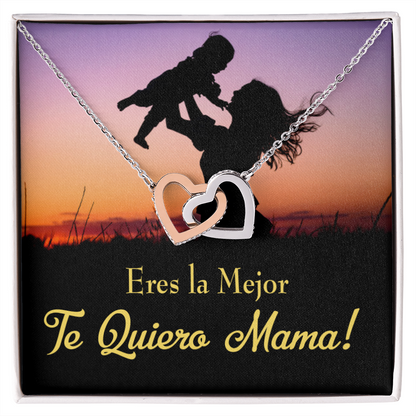 To Mom You're the Best Spanish Inseparable Necklace-Express Your Love Gifts