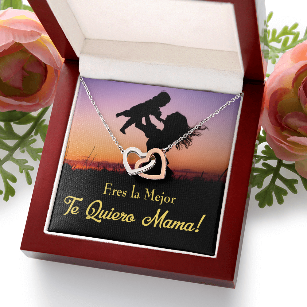To Mom You're the Best Spanish Inseparable Necklace-Express Your Love Gifts