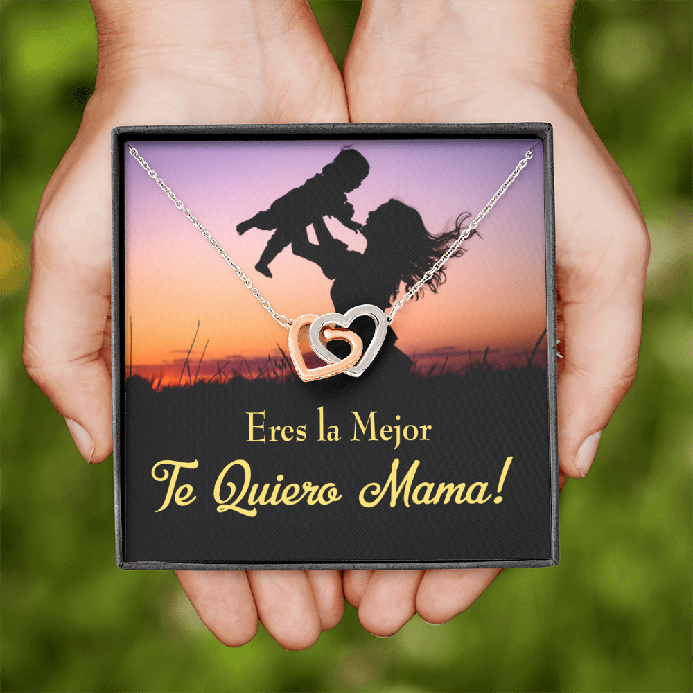 To Mom You're the Best Spanish Inseparable Necklace-Express Your Love Gifts