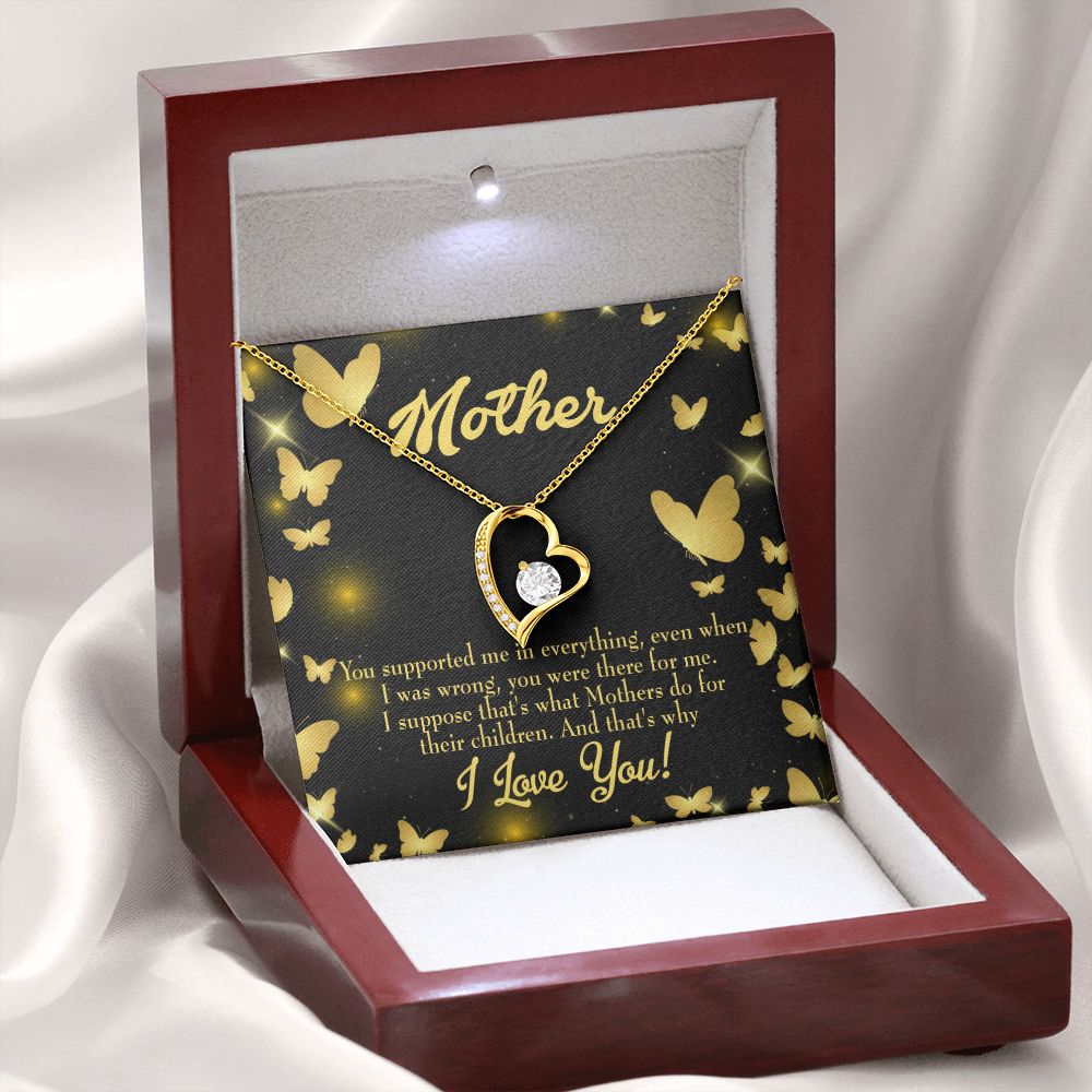 To Mom You Supported Me Forever Necklace w Message Card-Express Your Love Gifts