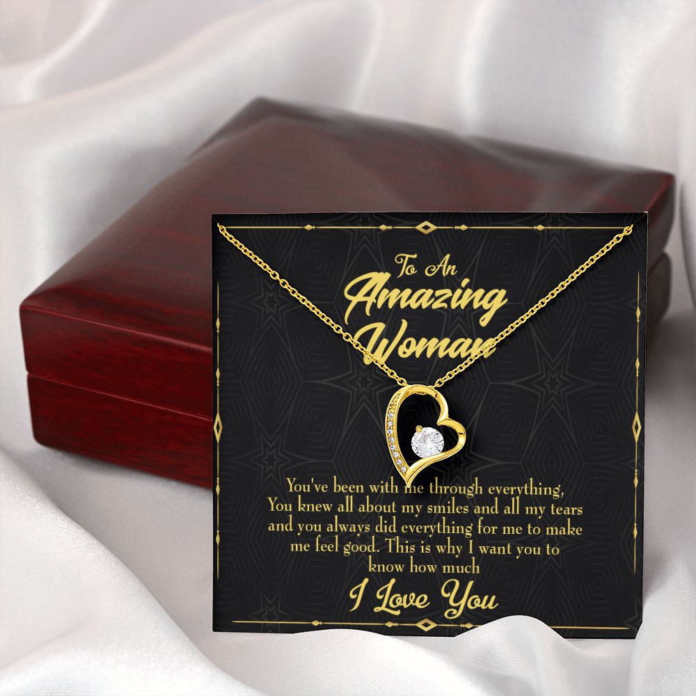 To Mom You With Me Forever Necklace w Message Card-Express Your Love Gifts