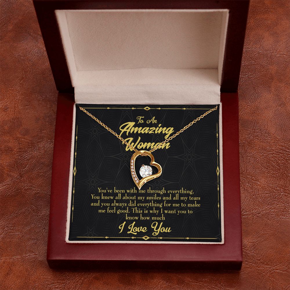 To Mom You With Me Forever Necklace w Message Card-Express Your Love Gifts