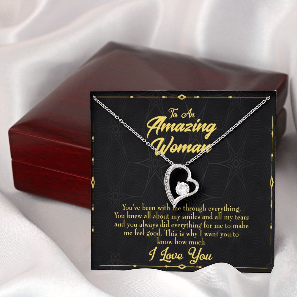 To Mom You With Me Forever Necklace w Message Card-Express Your Love Gifts