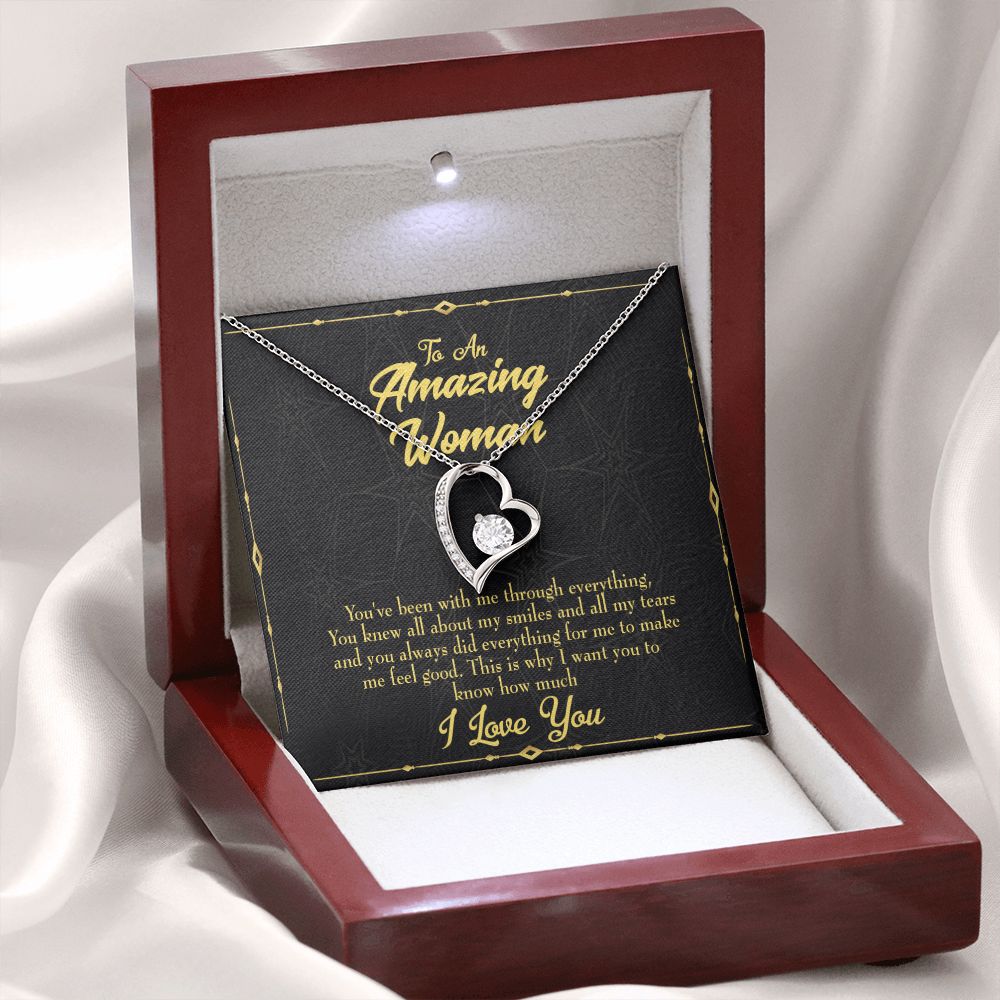 To Mom You With Me Forever Necklace w Message Card-Express Your Love Gifts