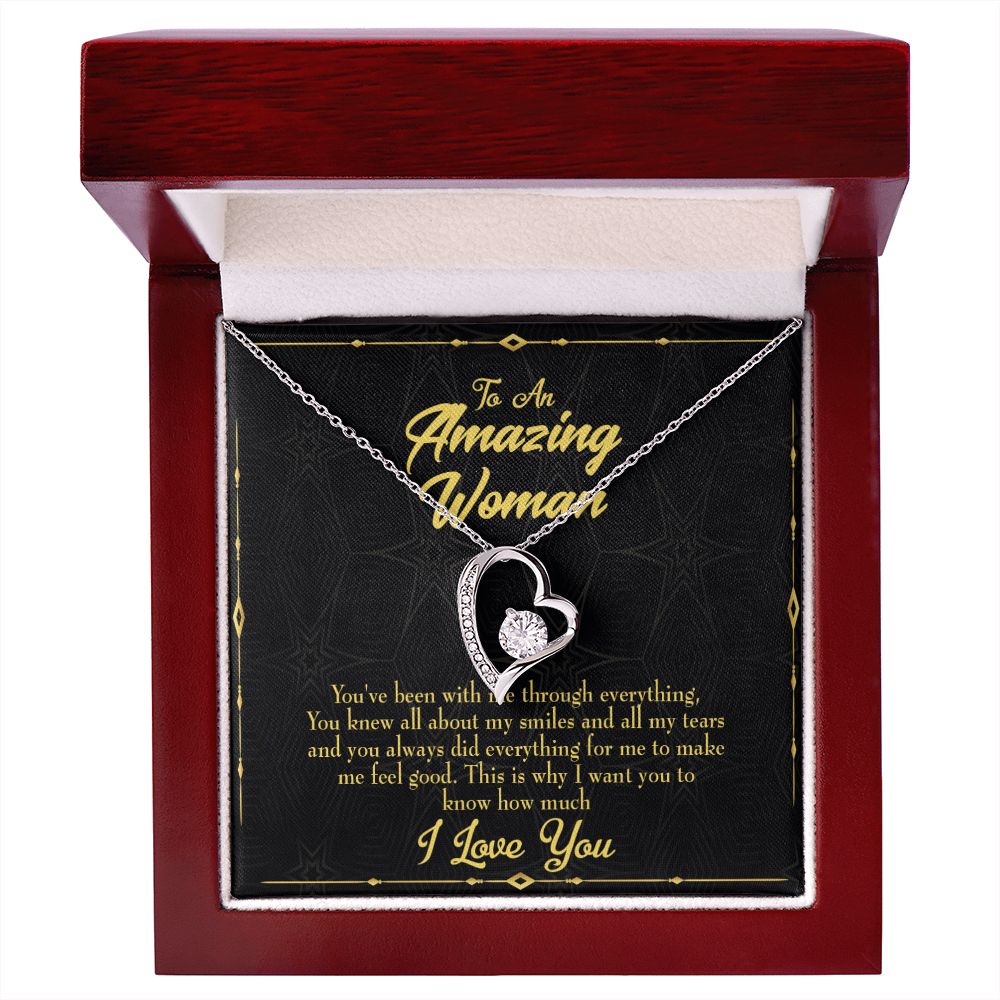 To Mom You With Me Forever Necklace w Message Card-Express Your Love Gifts