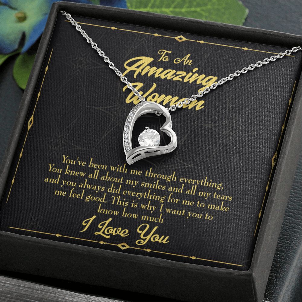 To Mom You With Me Forever Necklace w Message Card-Express Your Love Gifts