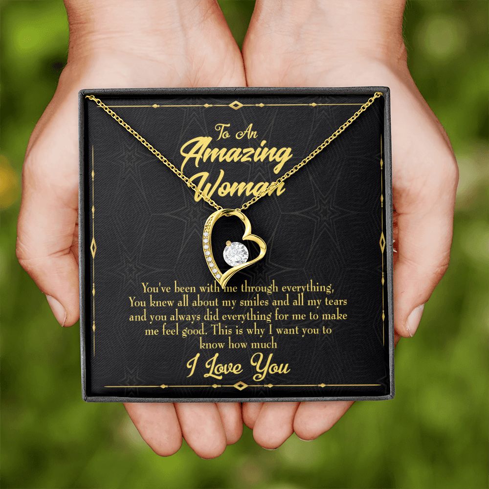 To Mom You With Me Forever Necklace w Message Card-Express Your Love Gifts