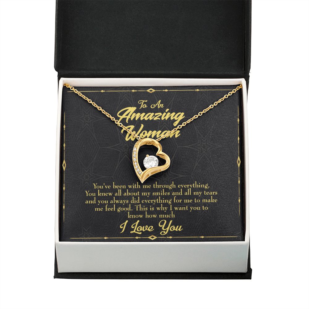 To Mom You With Me Forever Necklace w Message Card-Express Your Love Gifts