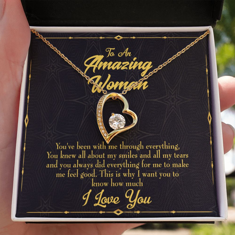 To Mom You With Me Forever Necklace w Message Card-Express Your Love Gifts