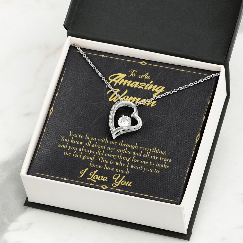 To Mom You With Me Forever Necklace w Message Card-Express Your Love Gifts