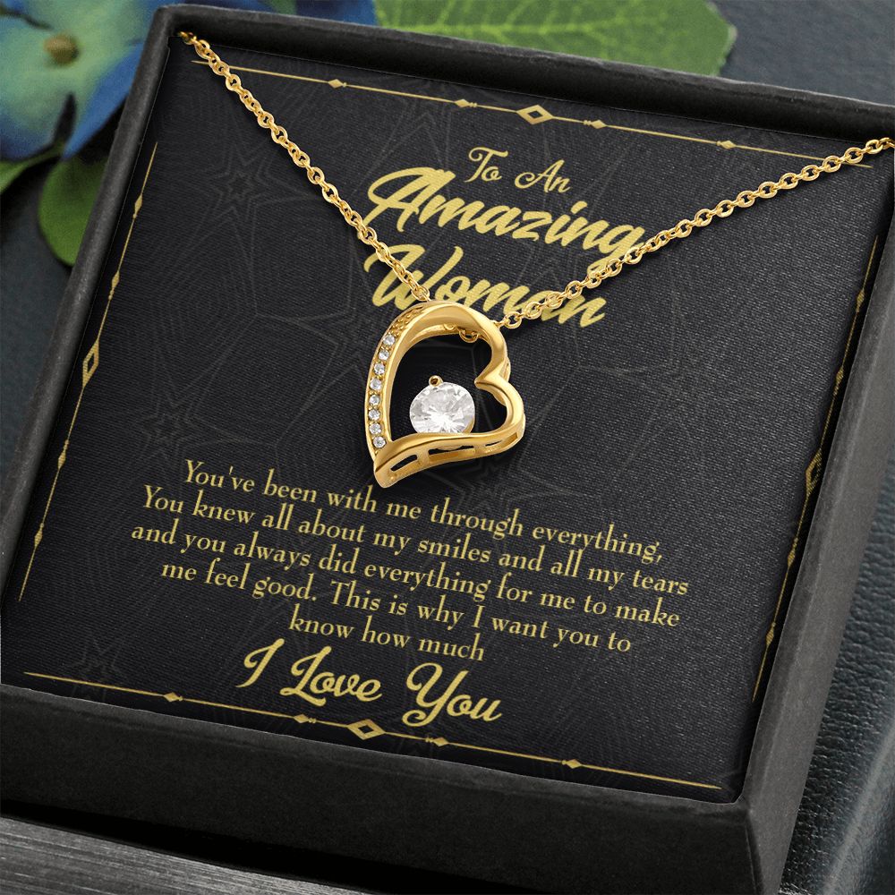 To Mom You With Me Forever Necklace w Message Card-Express Your Love Gifts