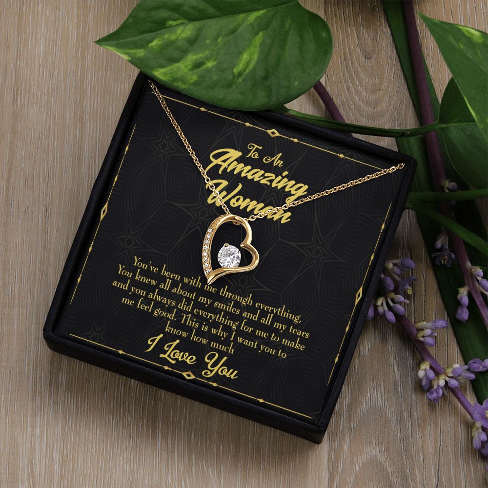 To Mom You With Me Forever Necklace w Message Card-Express Your Love Gifts