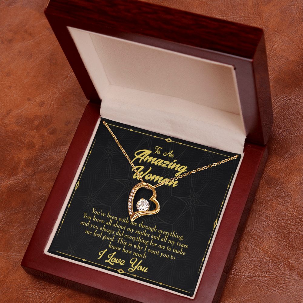 To Mom You With Me Forever Necklace w Message Card-Express Your Love Gifts