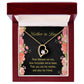 To Mother-in-Law How Fortunate Forever Necklace w Message Card-Express Your Love Gifts