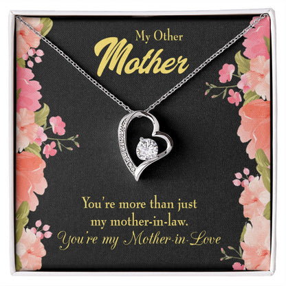 To Mother-in-Law Not Just Mother-in-Law Forever Necklace w Message Card-Express Your Love Gifts