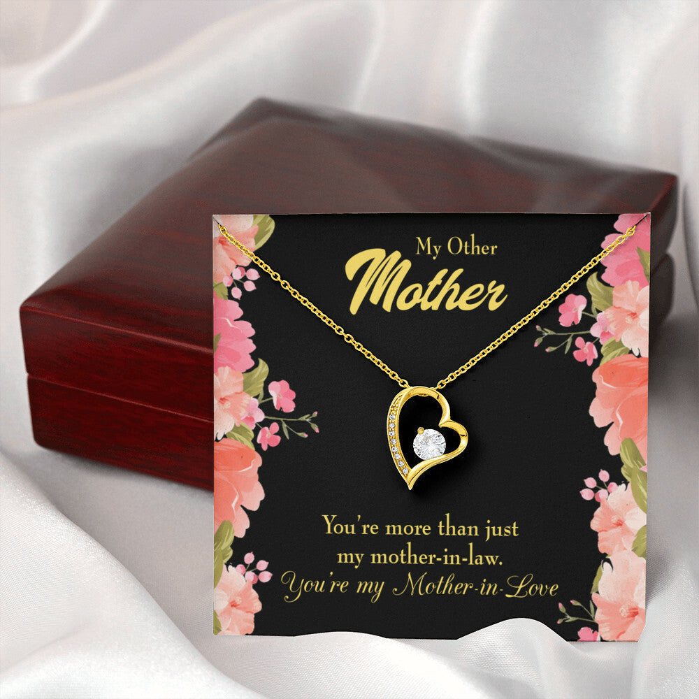 To Mother-in-Law Not Just Mother-in-Law Forever Necklace w Message Card-Express Your Love Gifts
