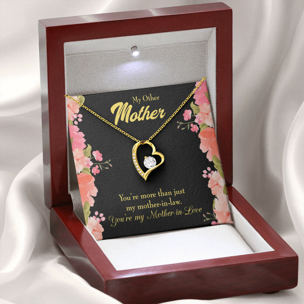 To Mother-in-Law Not Just Mother-in-Law Forever Necklace w Message Card-Express Your Love Gifts