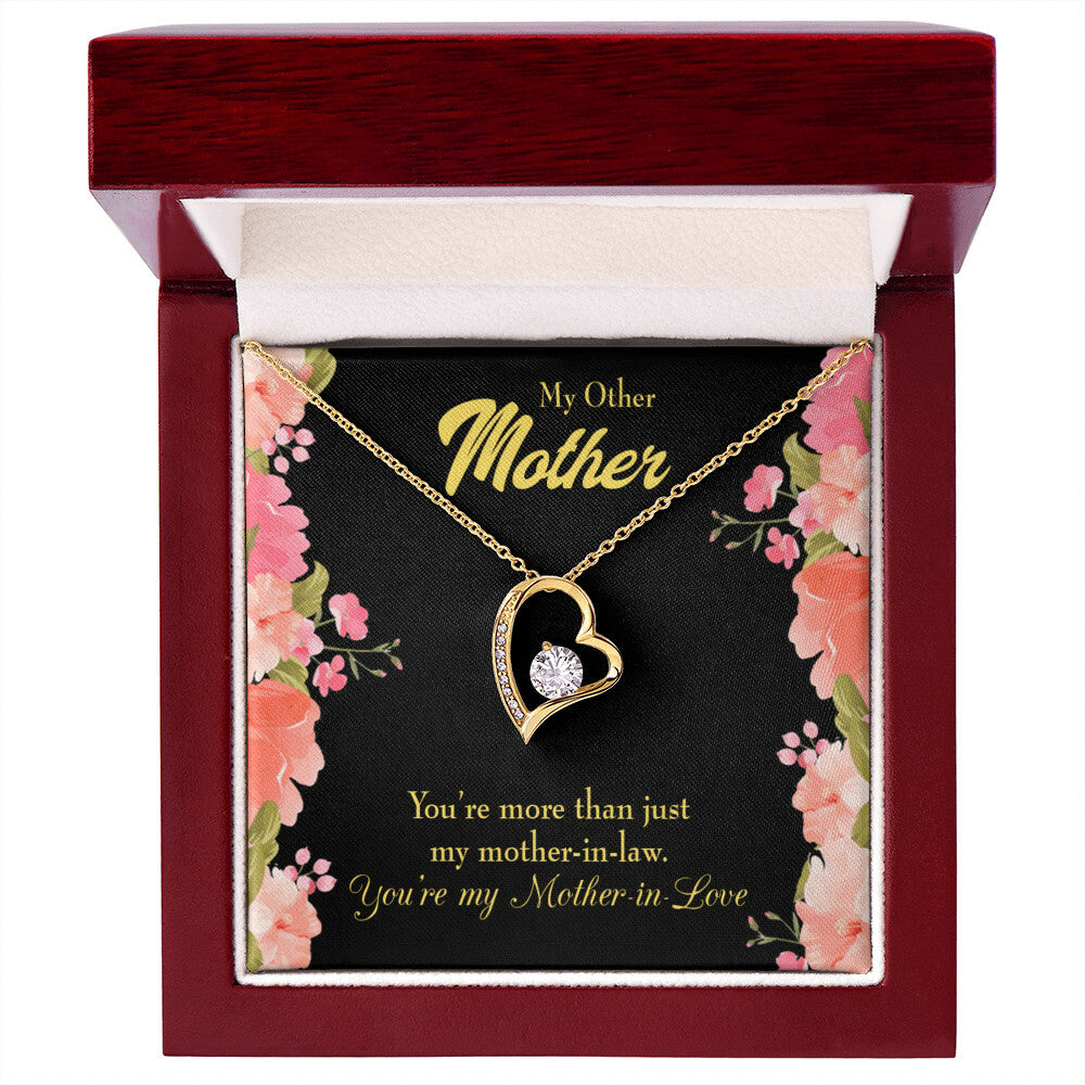 To Mother-in-Law Not Just Mother-in-Law Forever Necklace w Message Card-Express Your Love Gifts