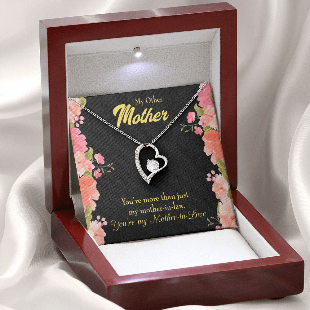 To Mother-in-Law Not Just Mother-in-Law Forever Necklace w Message Card-Express Your Love Gifts