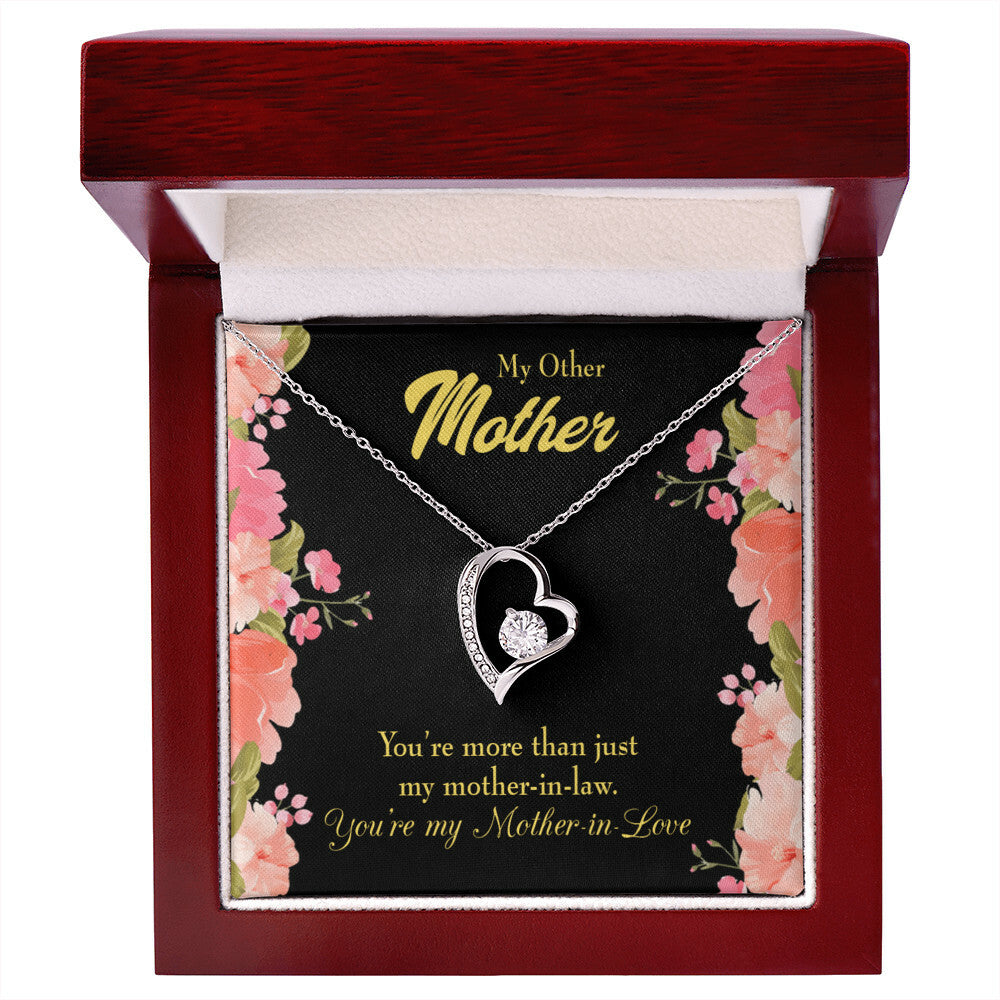 To Mother-in-Law Not Just Mother-in-Law Forever Necklace w Message Card-Express Your Love Gifts