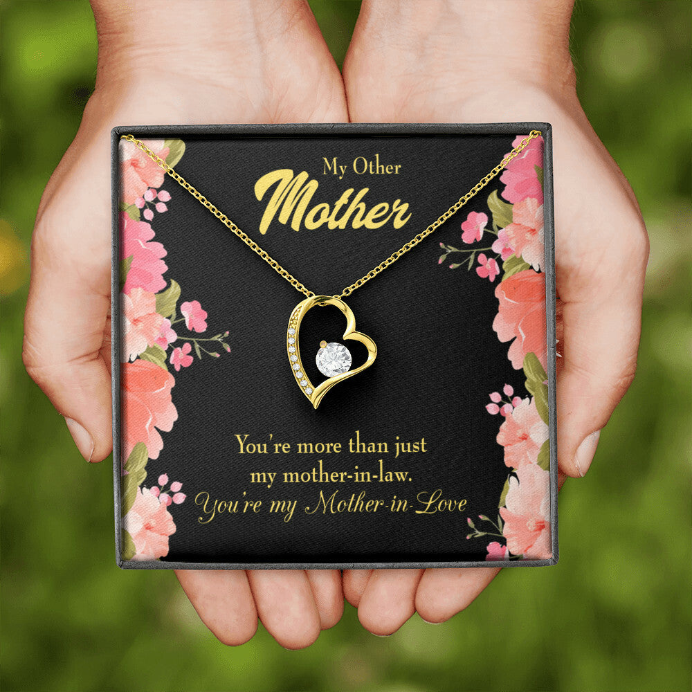 To Mother-in-Law Not Just Mother-in-Law Forever Necklace w Message Card-Express Your Love Gifts