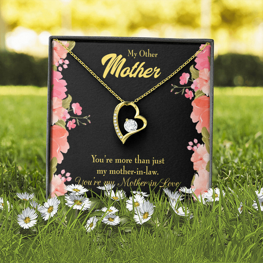 To Mother-in-Law Not Just Mother-in-Law Forever Necklace w Message Card-Express Your Love Gifts