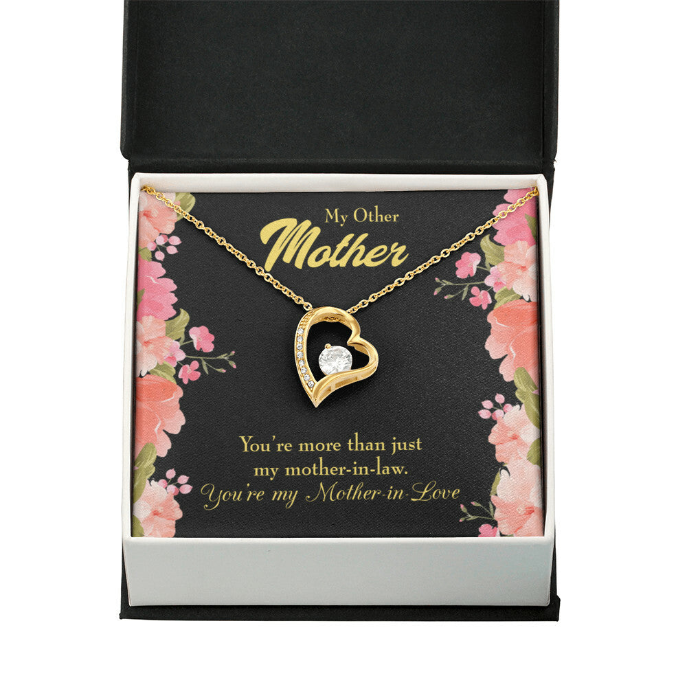 To Mother-in-Law Not Just Mother-in-Law Forever Necklace w Message Card-Express Your Love Gifts