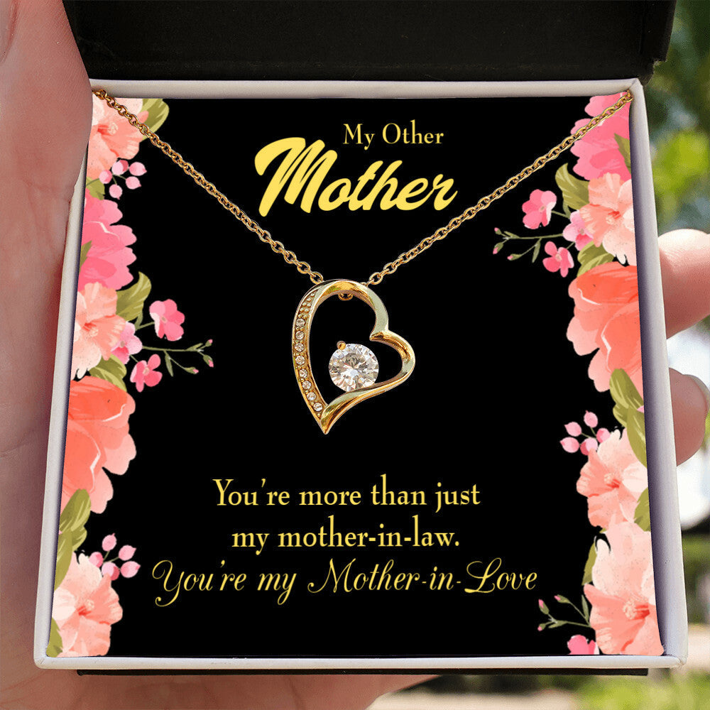 To Mother-in-Law Not Just Mother-in-Law Forever Necklace w Message Card-Express Your Love Gifts