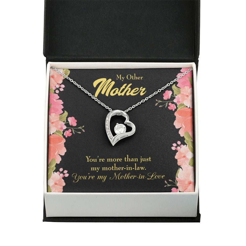 To Mother-in-Law Not Just Mother-in-Law Forever Necklace w Message Card-Express Your Love Gifts