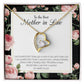 To Mother-in-Law Second Mom Forever Necklace w Message Card-Express Your Love Gifts