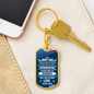 To My Army Dad I Know The Worry Keychain Stainless Steel or 18k Gold Dog Tag Keyring-Express Your Love Gifts