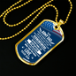 To My Army Dad I Know The Worry Necklace Stainless Steel or 18k Gold Dog Tag 24" Chain-Express Your Love Gifts
