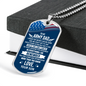 To My Army Dad I Know The Worry Necklace Stainless Steel or 18k Gold Dog Tag 24" Chain-Express Your Love Gifts