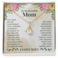 To My Beautiful Mom You Have Been Such an Amazing Influence Alluring Ribbon Necklace Message Card-Express Your Love Gifts