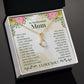 To My Beautiful Mom You Have Been Such an Amazing Influence Alluring Ribbon Necklace Message Card-Express Your Love Gifts