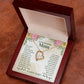 To My Beautiful Mom You Have Been Such an Amazing Influence Forever Necklace w Message Card-Express Your Love Gifts