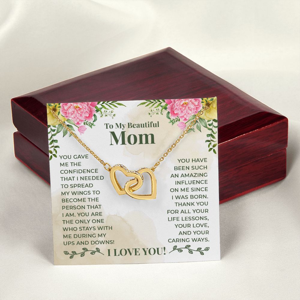 To My Beautiful Mom You Have Been Such an Amazing Influence Inseparable Necklace-Express Your Love Gifts