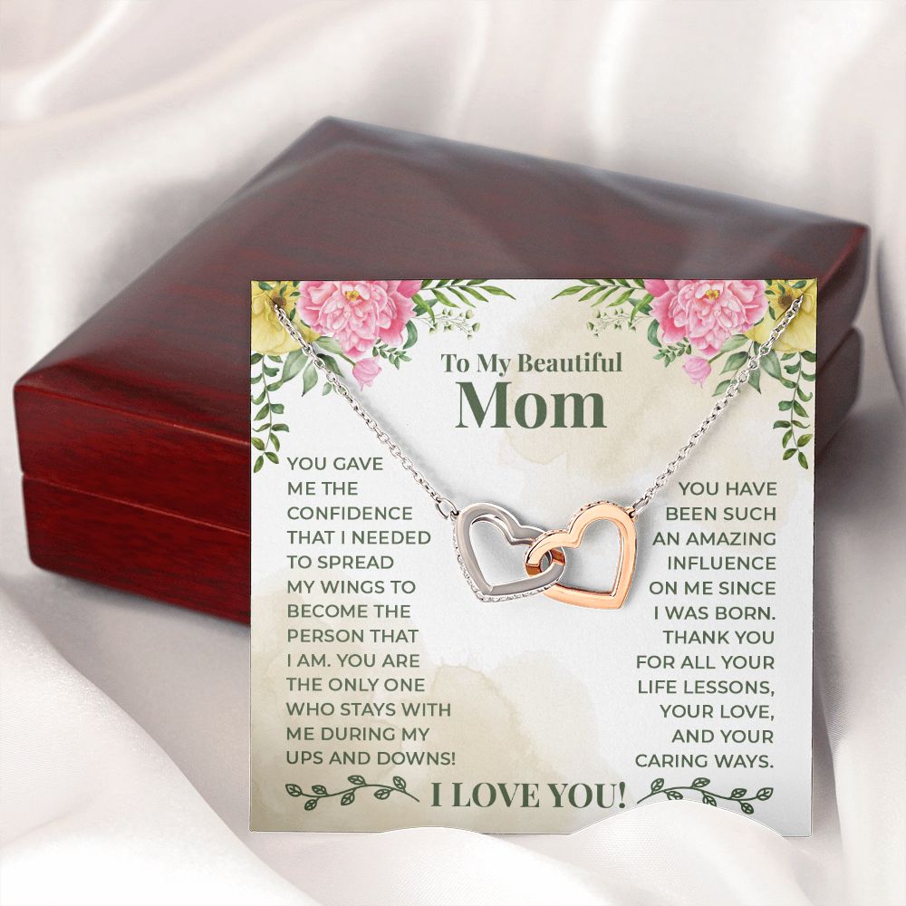 To My Beautiful Mom You Have Been Such an Amazing Influence Inseparable Necklace-Express Your Love Gifts