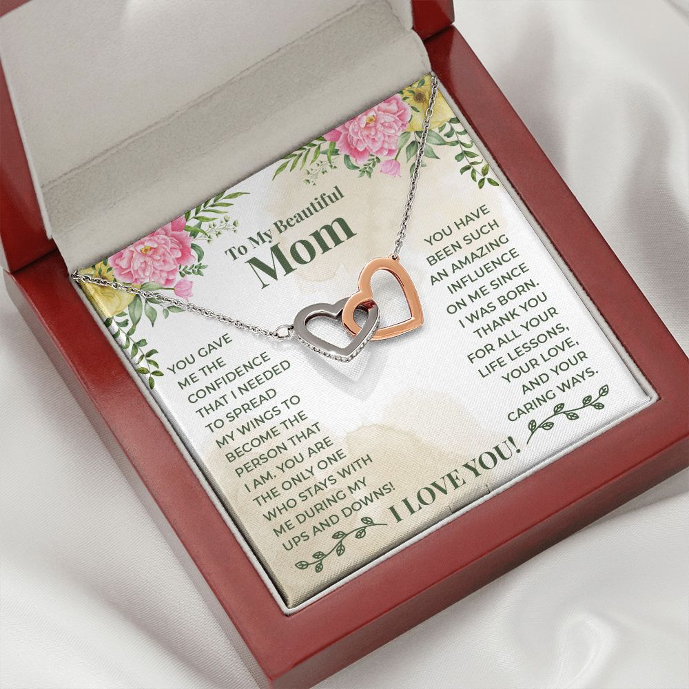 To My Beautiful Mom You Have Been Such an Amazing Influence Inseparable Necklace-Express Your Love Gifts